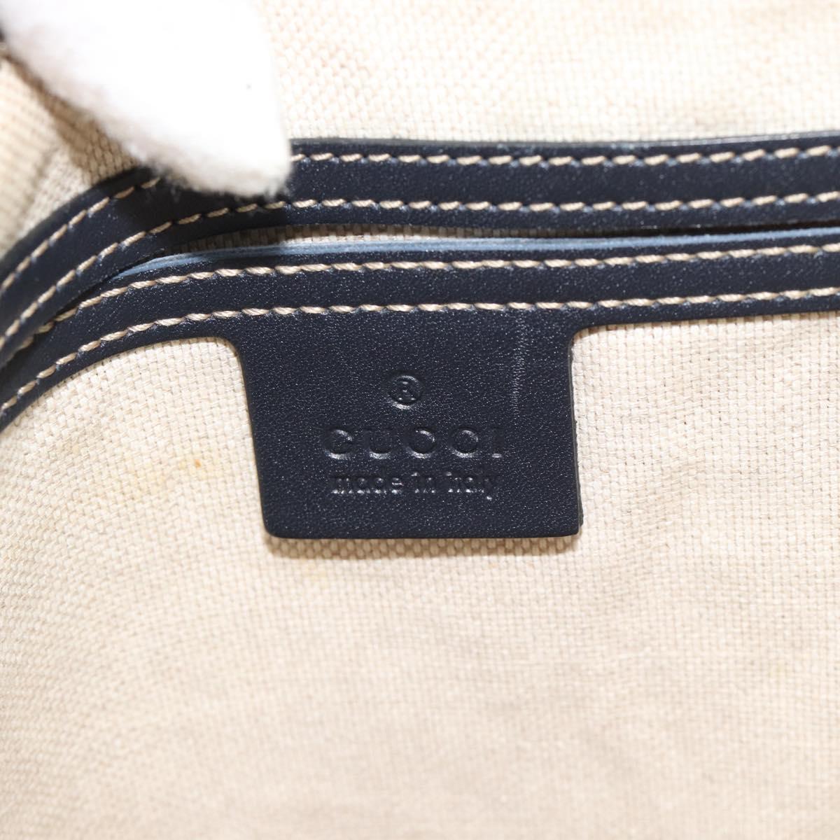 GUCCI GG Supreme Shoulder Bag PVC Navy Silver 201446 Auth mr2750A