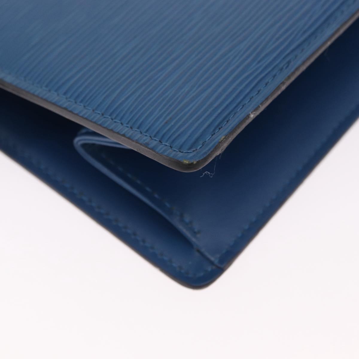 LOUIS VUITTON Epi Trousse Crete Pouch Blue M48405 LV Auth mr2757