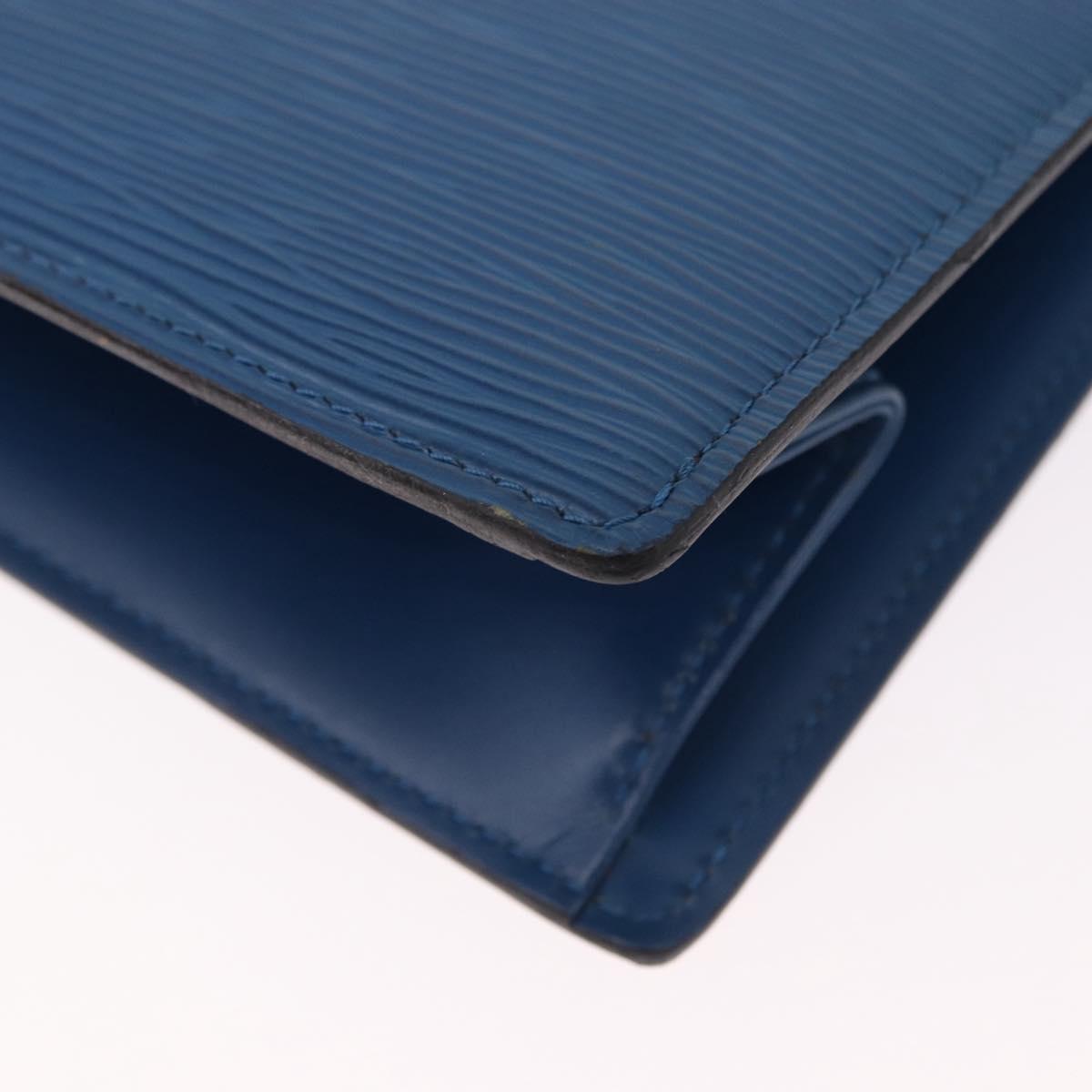 LOUIS VUITTON Epi Trousse Crete Pouch Blue M48405 LV Auth mr2757