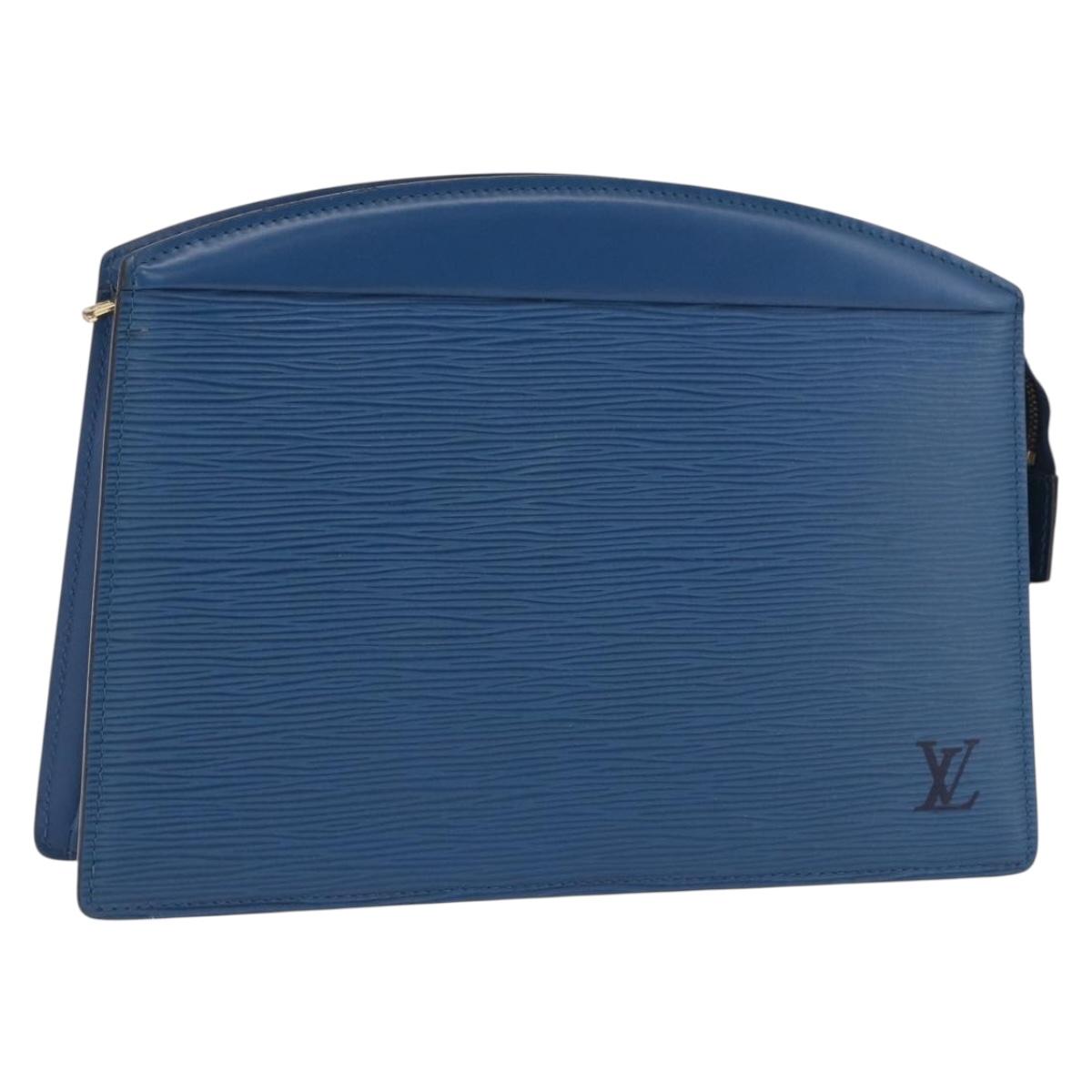 LOUIS VUITTON Epi Trousse Crete Pouch Blue M48405 LV Auth mr2757