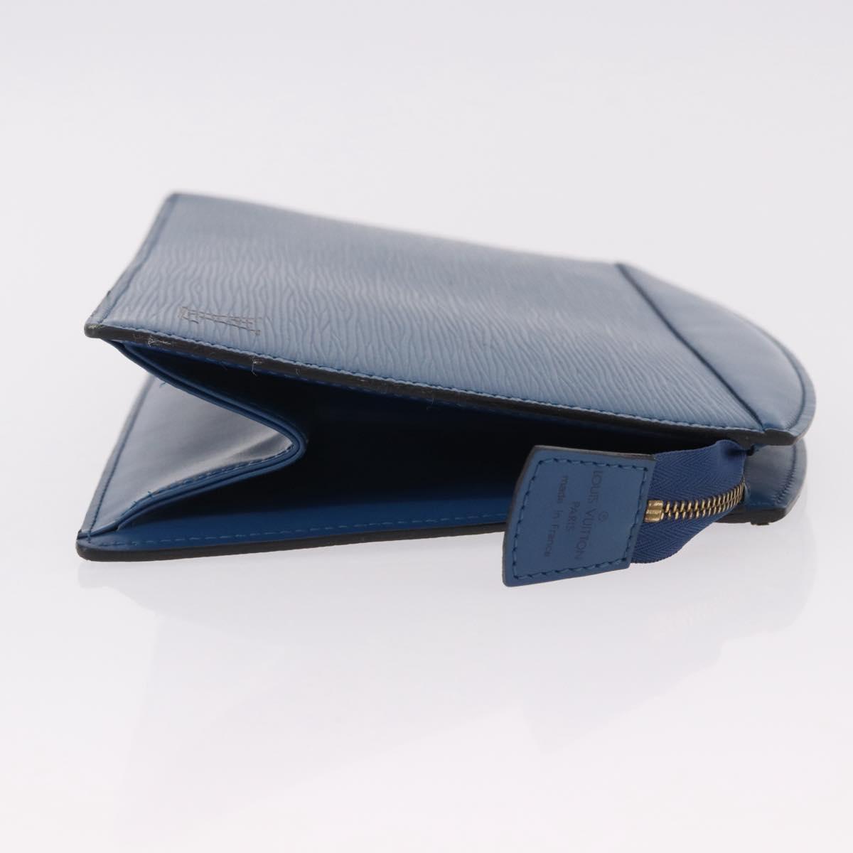 LOUIS VUITTON Epi Trousse Crete Pouch Blue M48405 LV Auth mr2757
