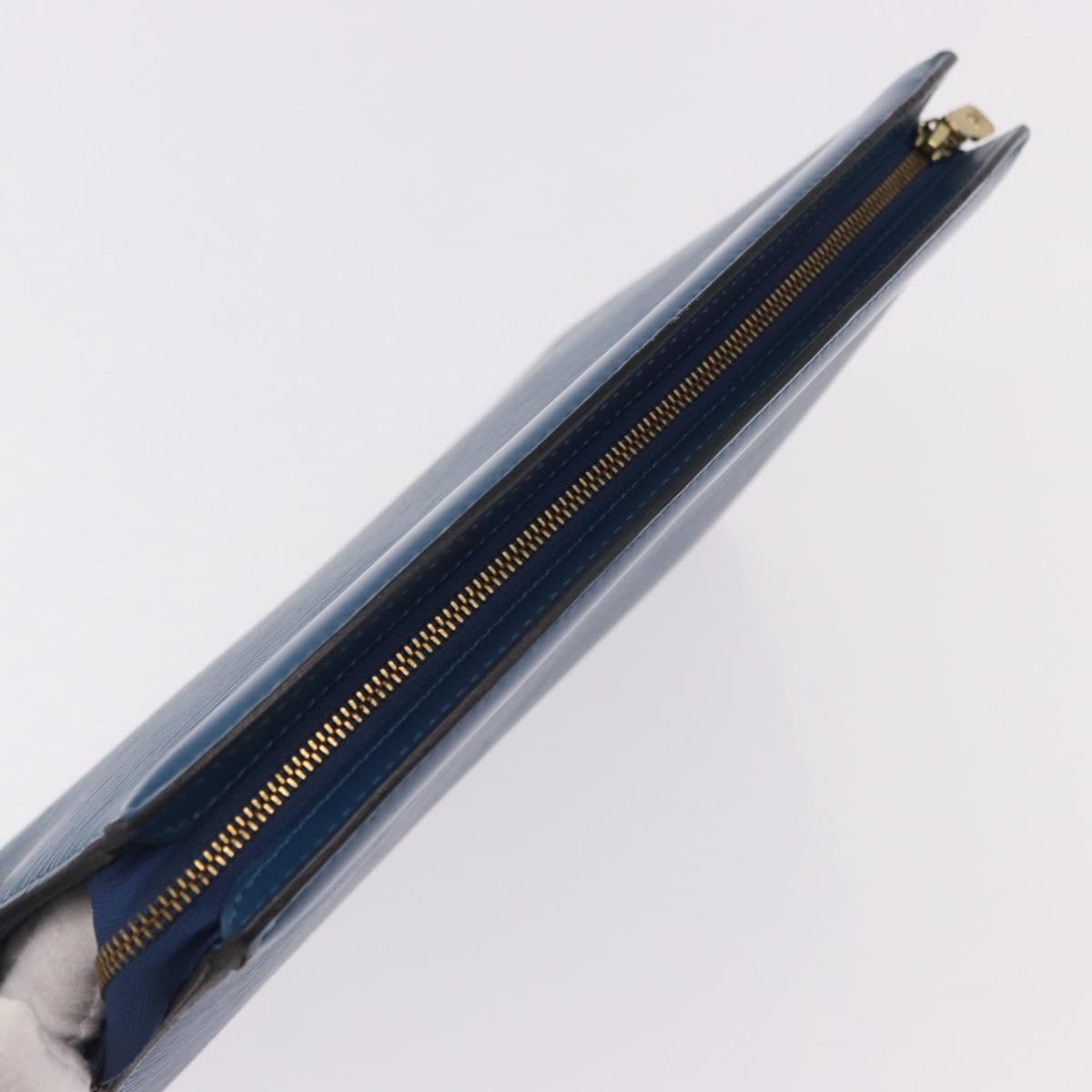 LOUIS VUITTON Epi Trousse Crete Pouch Blue M48405 LV Auth mr2757