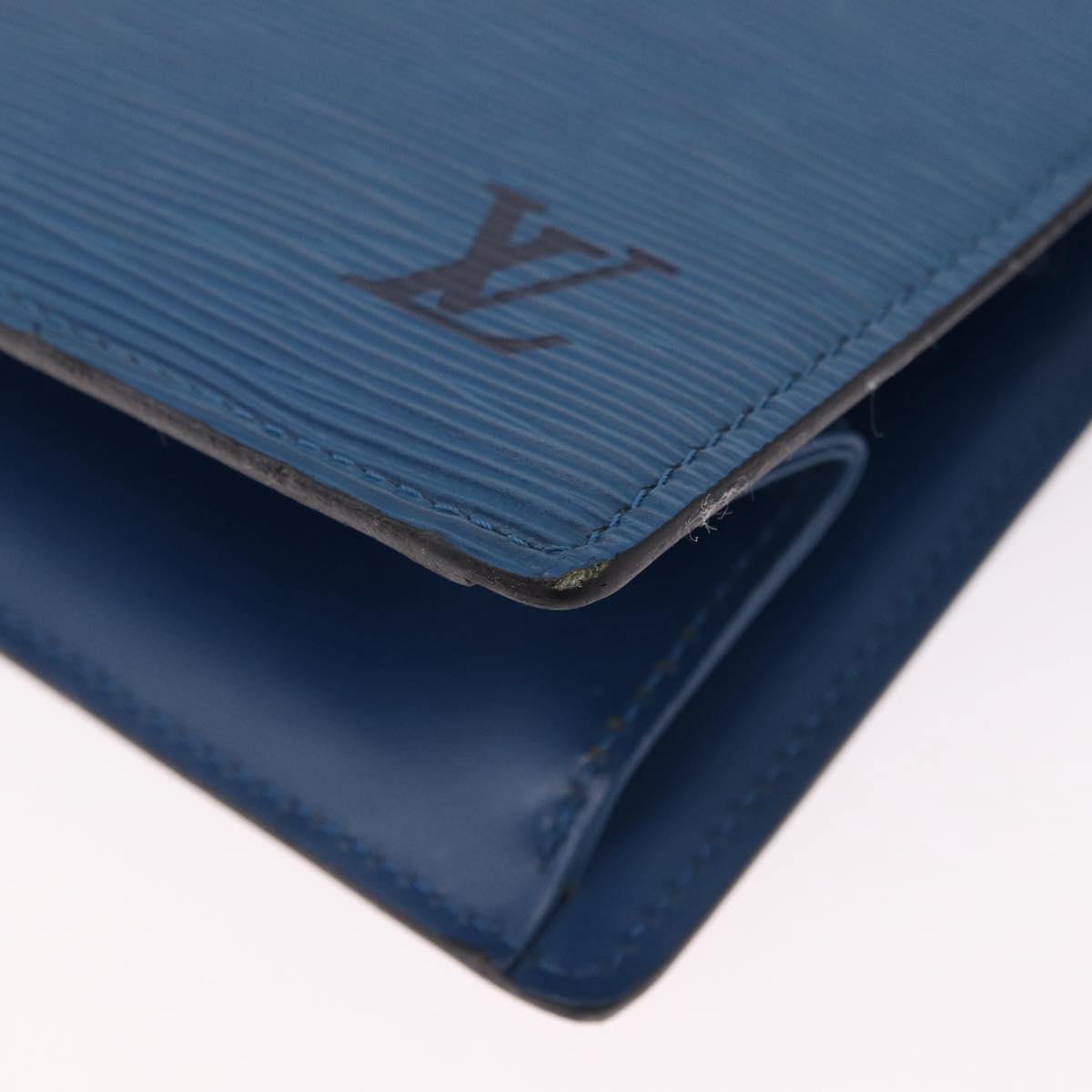 LOUIS VUITTON Epi Trousse Crete Pouch Blue M48405 LV Auth mr2757
