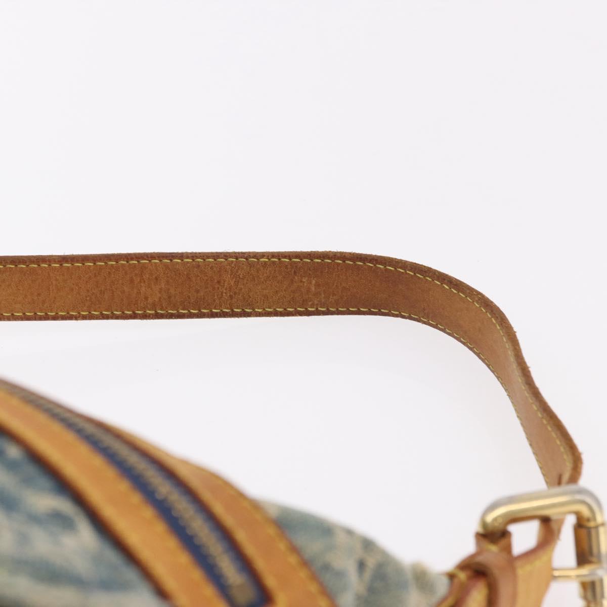 LOUIS VUITTON Monogram Denim Buggy PM Shoulder Bag Blue M95049 LV Auth mr2761A