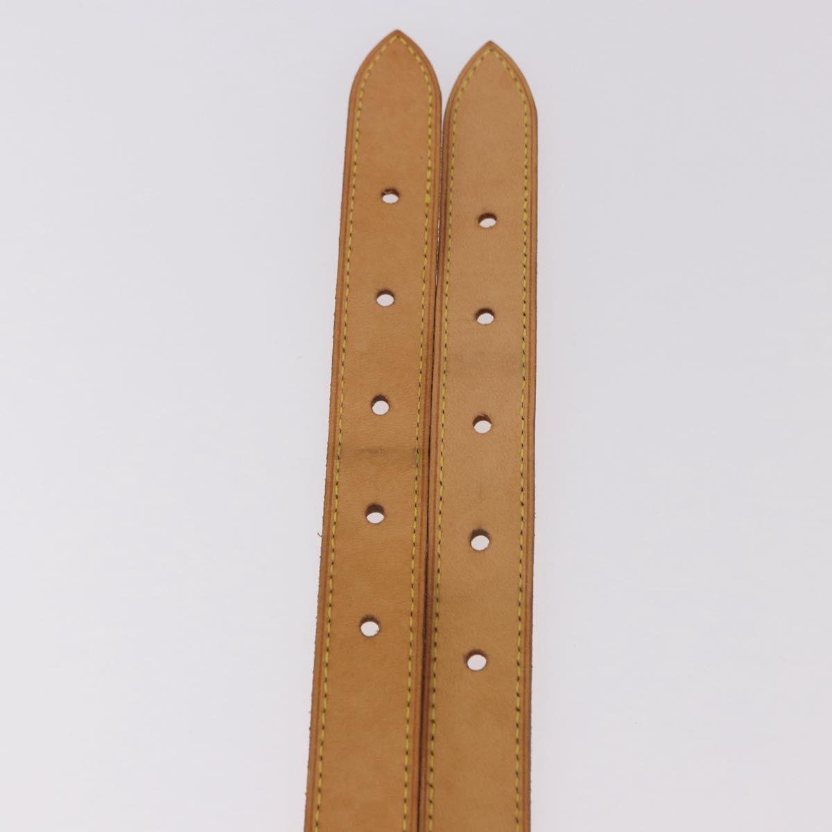 LOUIS VUITTON Buggy Shoulder Strap Leather 49.2"" Beige LV Auth mr2762