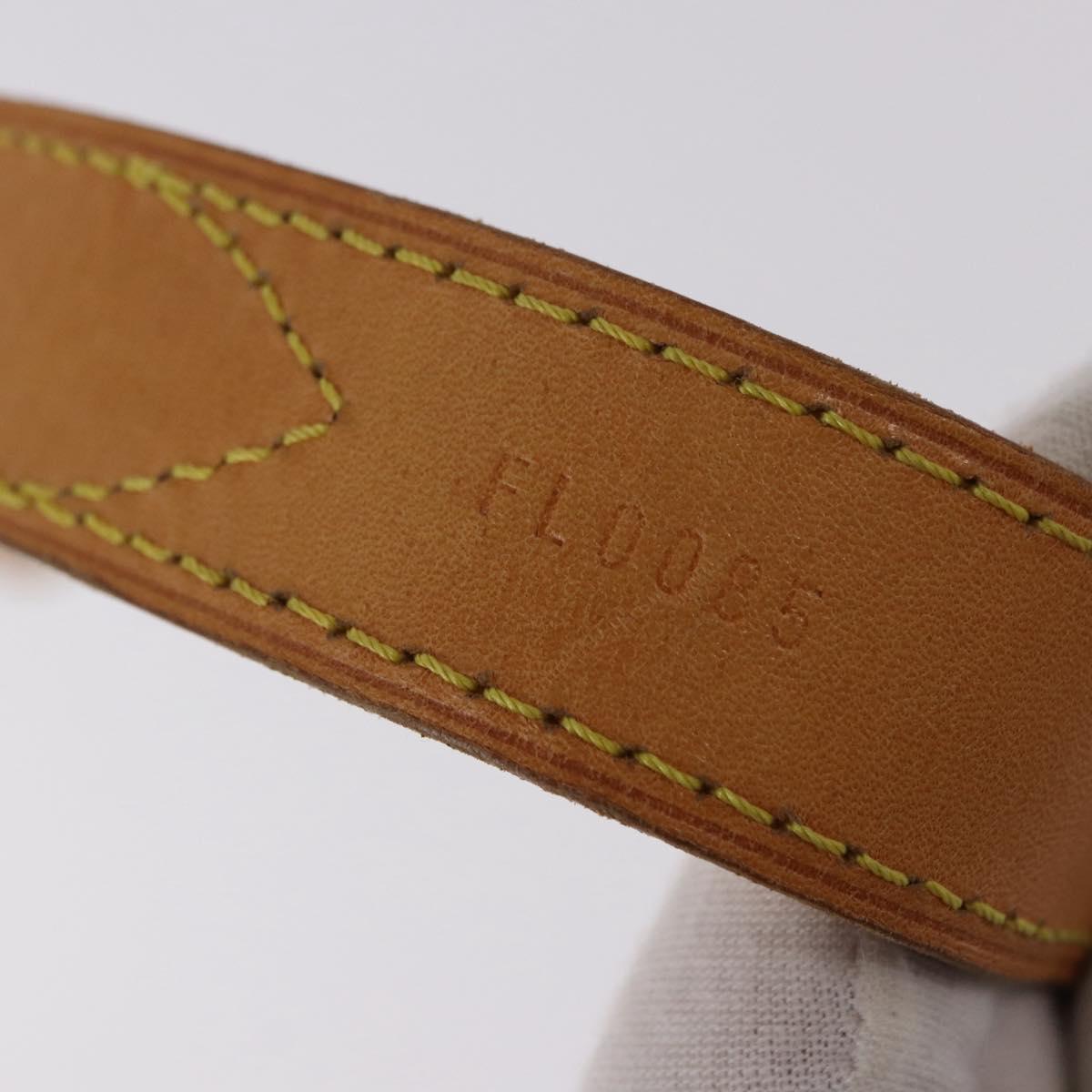 LOUIS VUITTON Buggy Shoulder Strap Leather 49.2"" Beige LV Auth mr2762