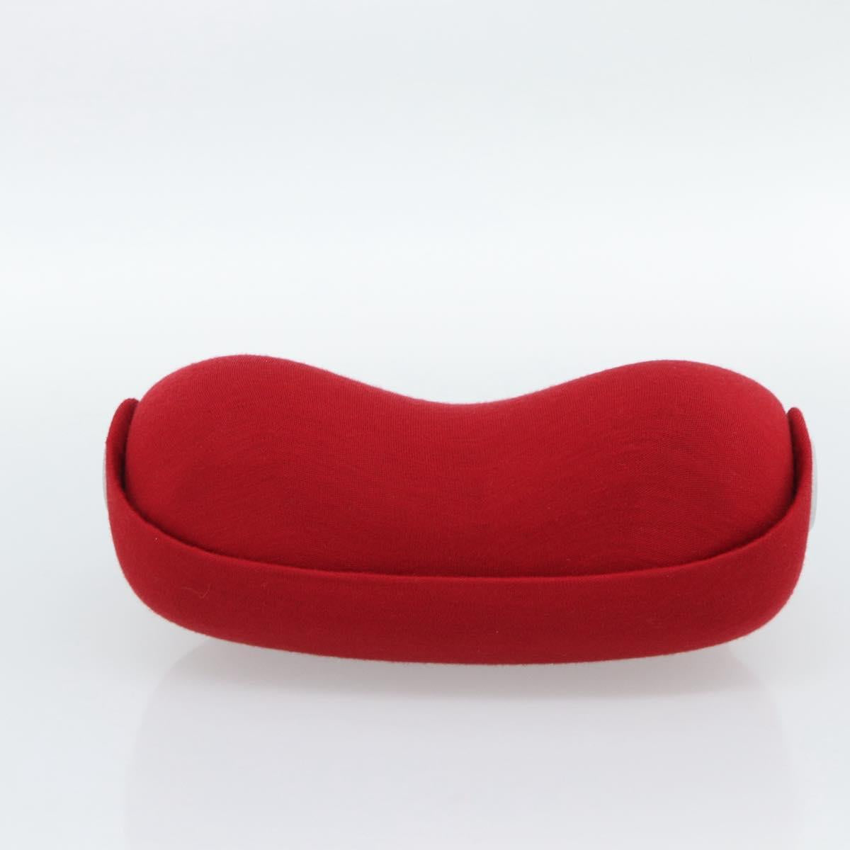 CHANEL Hip Bag Cotton Red CC Auth mr2766A