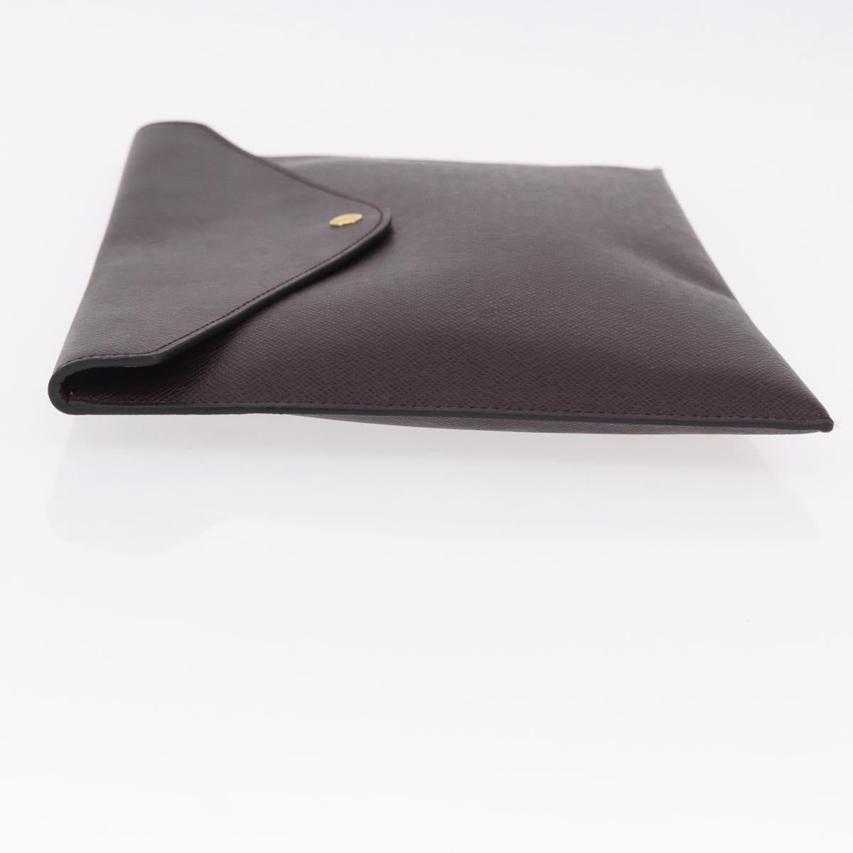 LOUIS VUITTON Taiga Document Case Pouch Acajou M99087 LV Auth mr2772