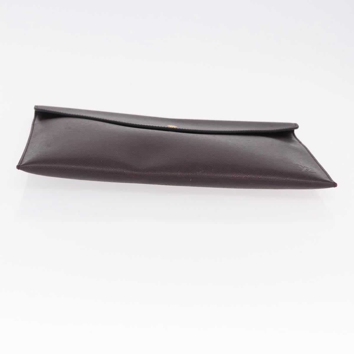 LOUIS VUITTON Taiga Document Case Pouch Acajou M99087 LV Auth mr2772