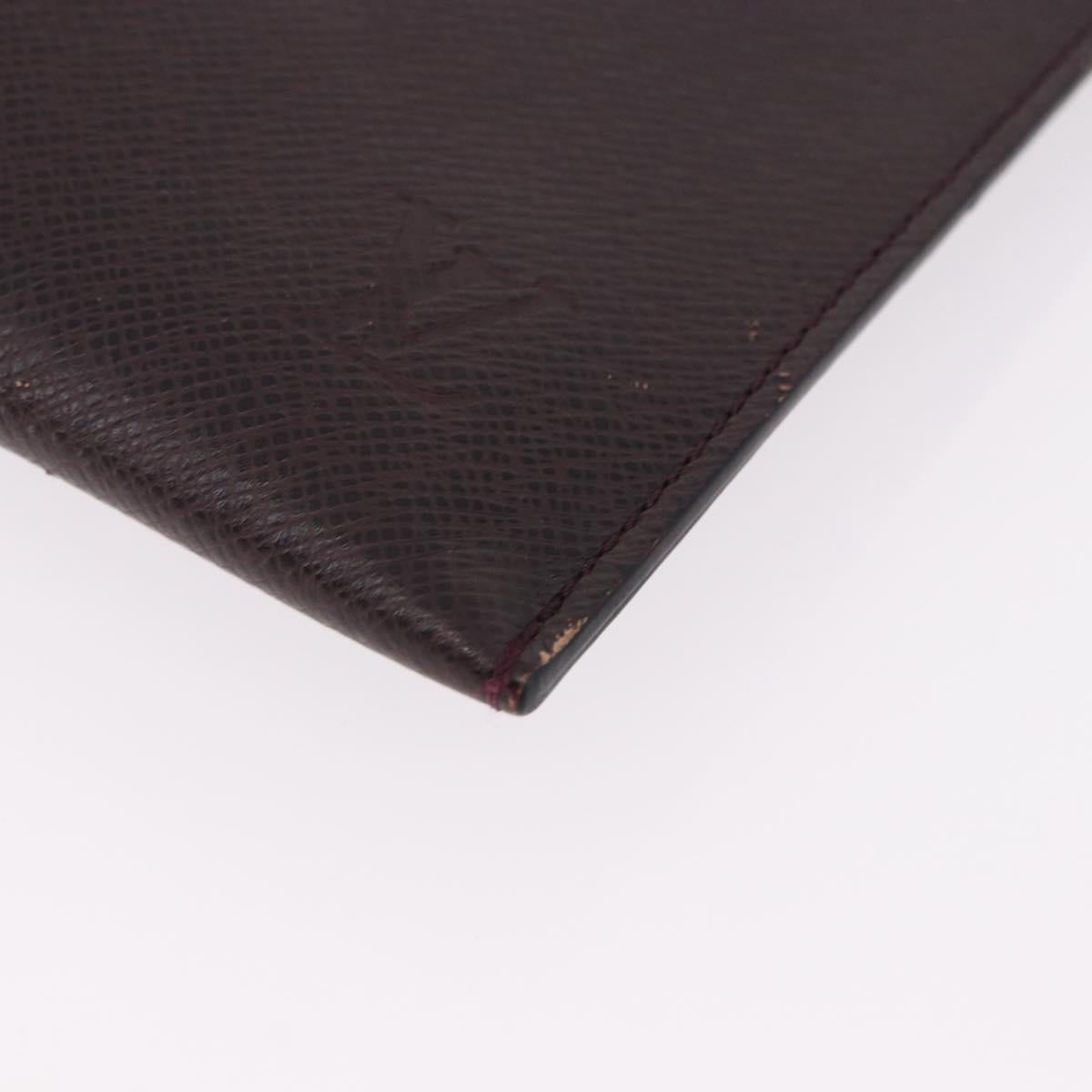 LOUIS VUITTON Taiga Document Case Pouch Acajou M99087 LV Auth mr2772