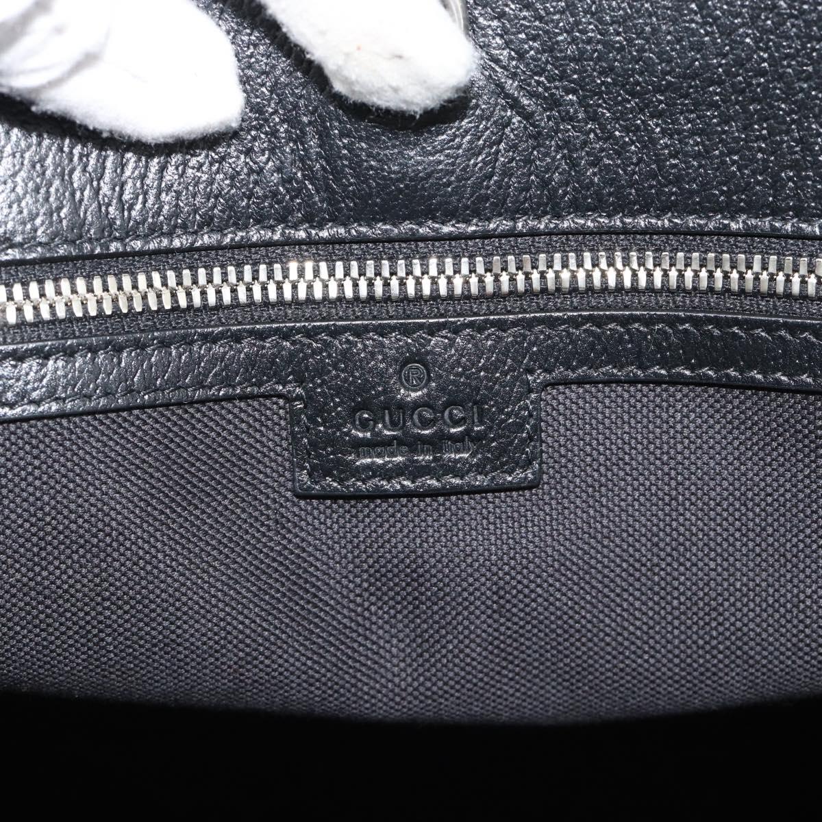 GUCCI Jumbo GG Canvas Hand Bag 2way Black Silver 678839 Auth mr2773V