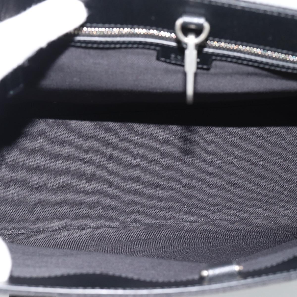 GUCCI Jumbo GG Canvas Hand Bag 2way Black Silver 678839 Auth mr2773V