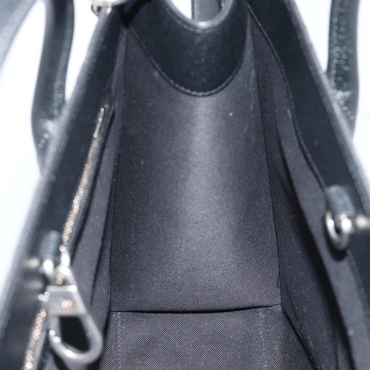 GUCCI Jumbo GG Canvas Hand Bag 2way Black Silver 678839 Auth mr2773V