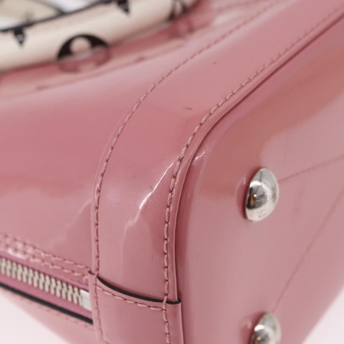 LOUIS VUITTON Monogram Vernis Alma BB Hand Bag 2way Pink M54704 LV Auth mr2774V