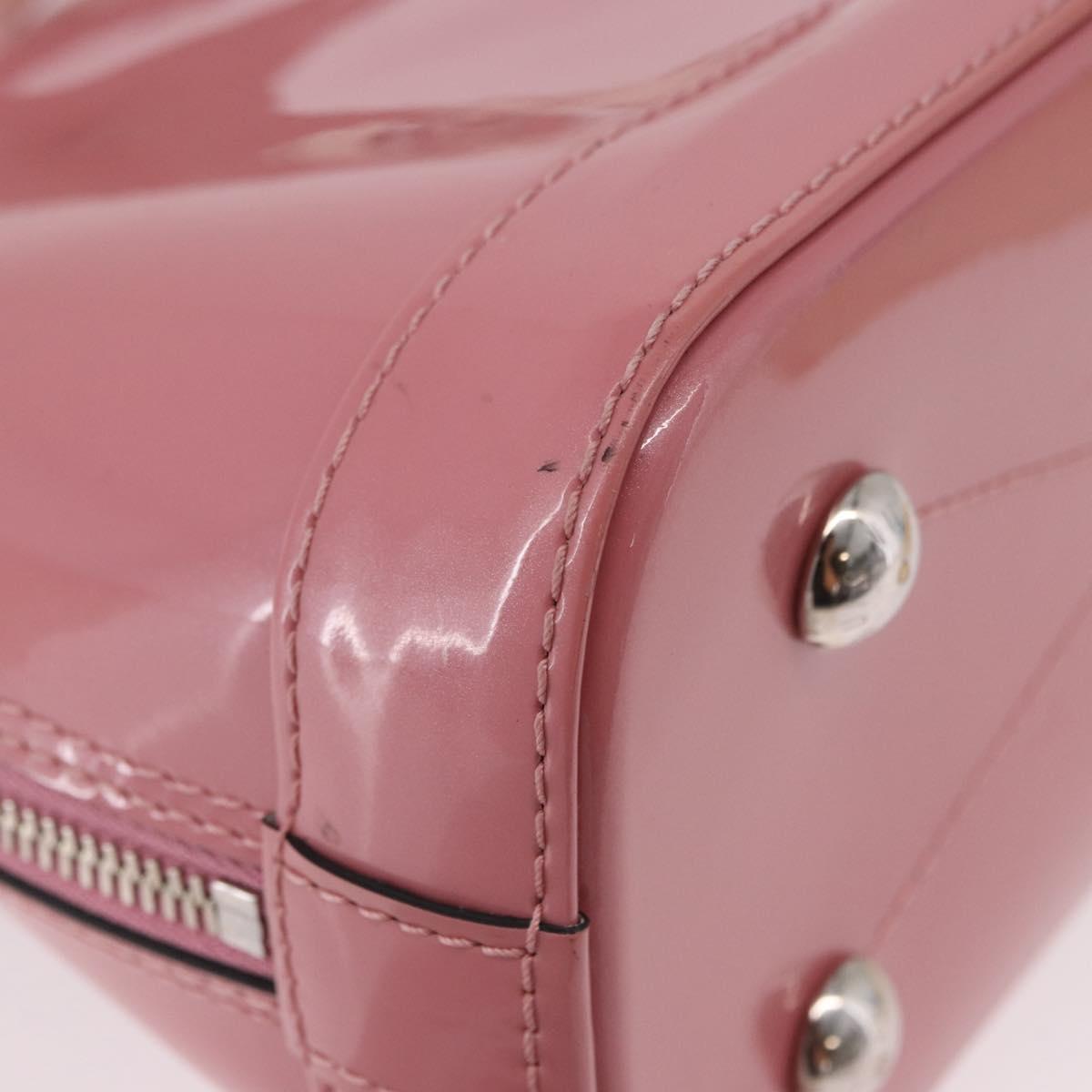 LOUIS VUITTON Monogram Vernis Alma BB Hand Bag 2way Pink M54704 LV Auth mr2774V