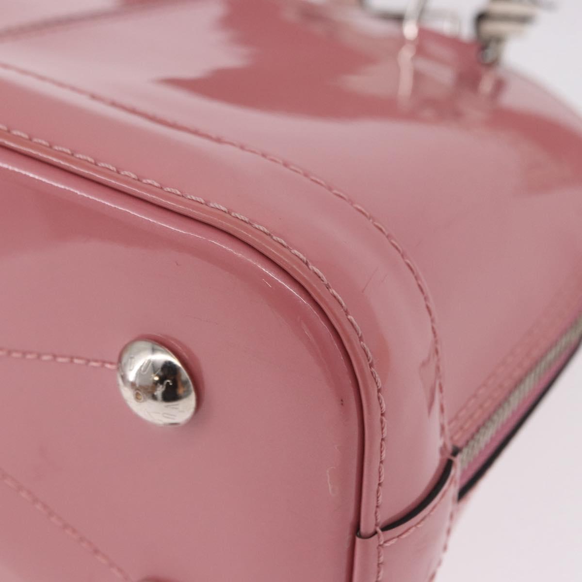 LOUIS VUITTON Monogram Vernis Alma BB Hand Bag 2way Pink M54704 LV Auth mr2774V