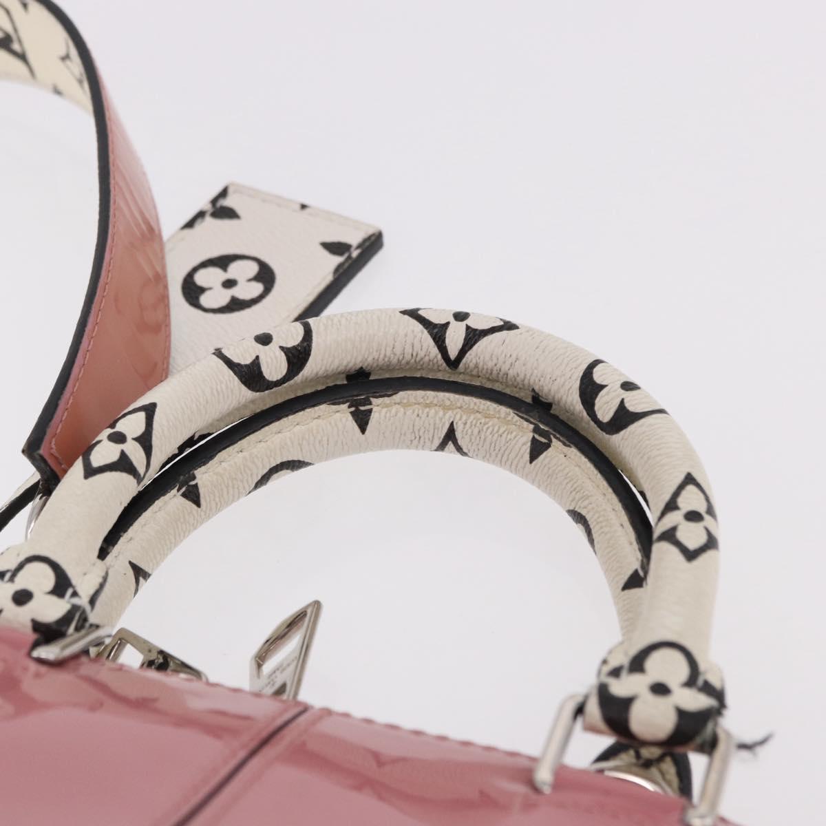 LOUIS VUITTON Monogram Vernis Alma BB Hand Bag 2way Pink M54704 LV Auth mr2774V
