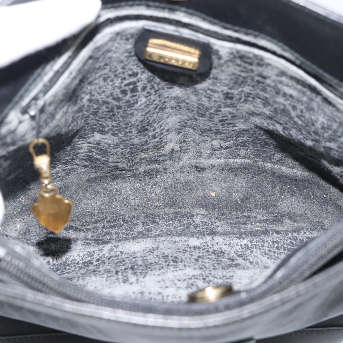 GUCCI Micro GG Supreme Shoulder Bag PVC Black Gold 001 14 0934 Auth mr2775