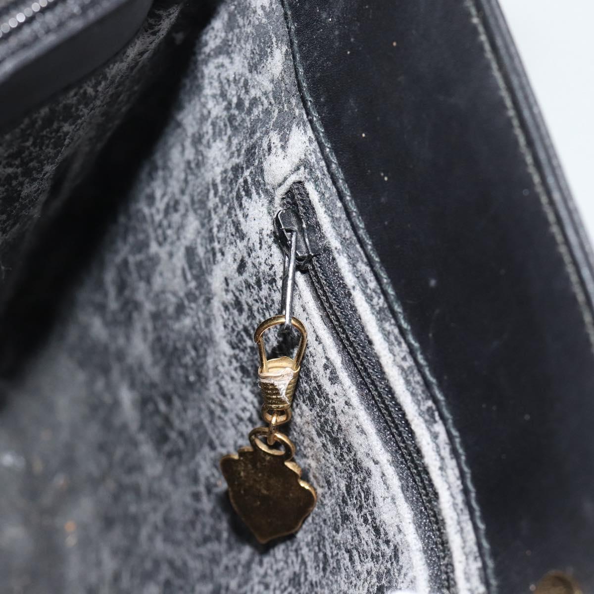 GUCCI Micro GG Supreme Shoulder Bag PVC Black Gold 001 14 0934 Auth mr2775
