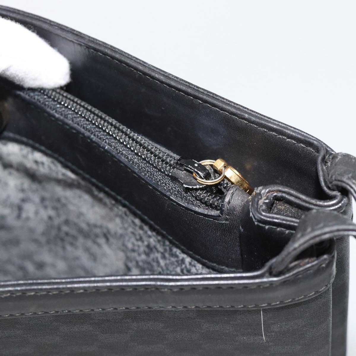 GUCCI Micro GG Supreme Shoulder Bag PVC Black Gold 001 14 0934 Auth mr2775