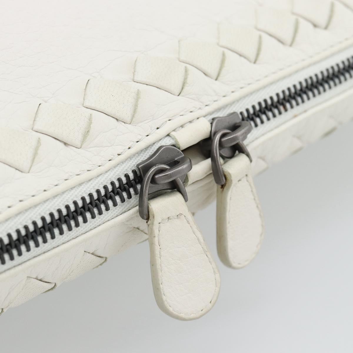 BOTTEGA VENETA Hand Bag Leather White Auth mr2777V