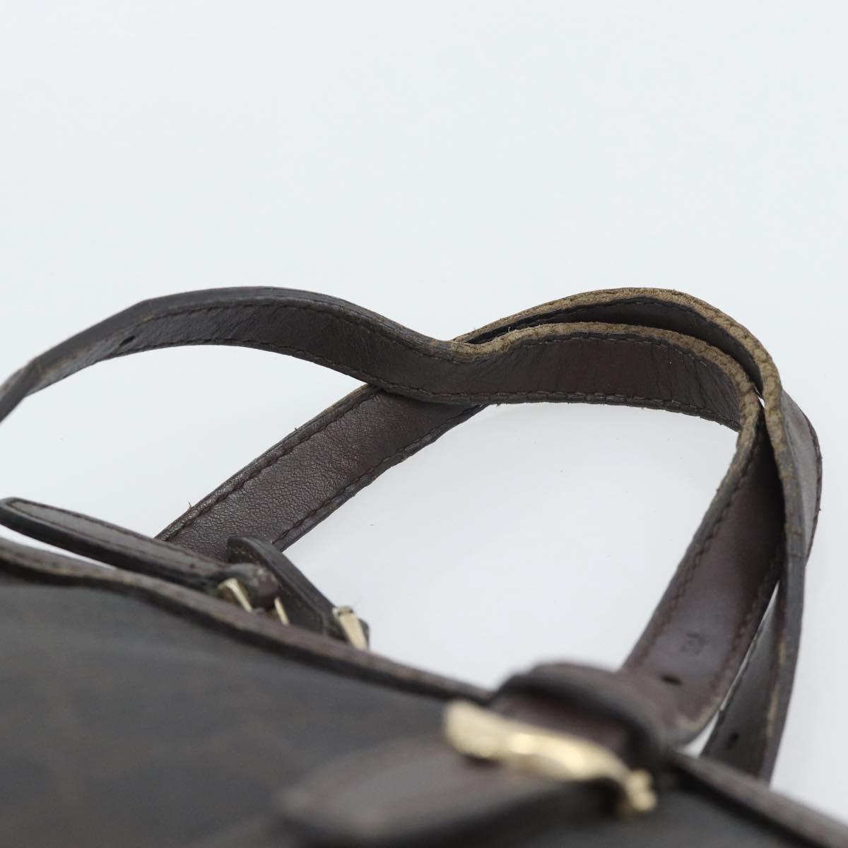 GUCCI Micro GG Supreme Hand Bag PVC Brown Gold 309617 Auth mr2786