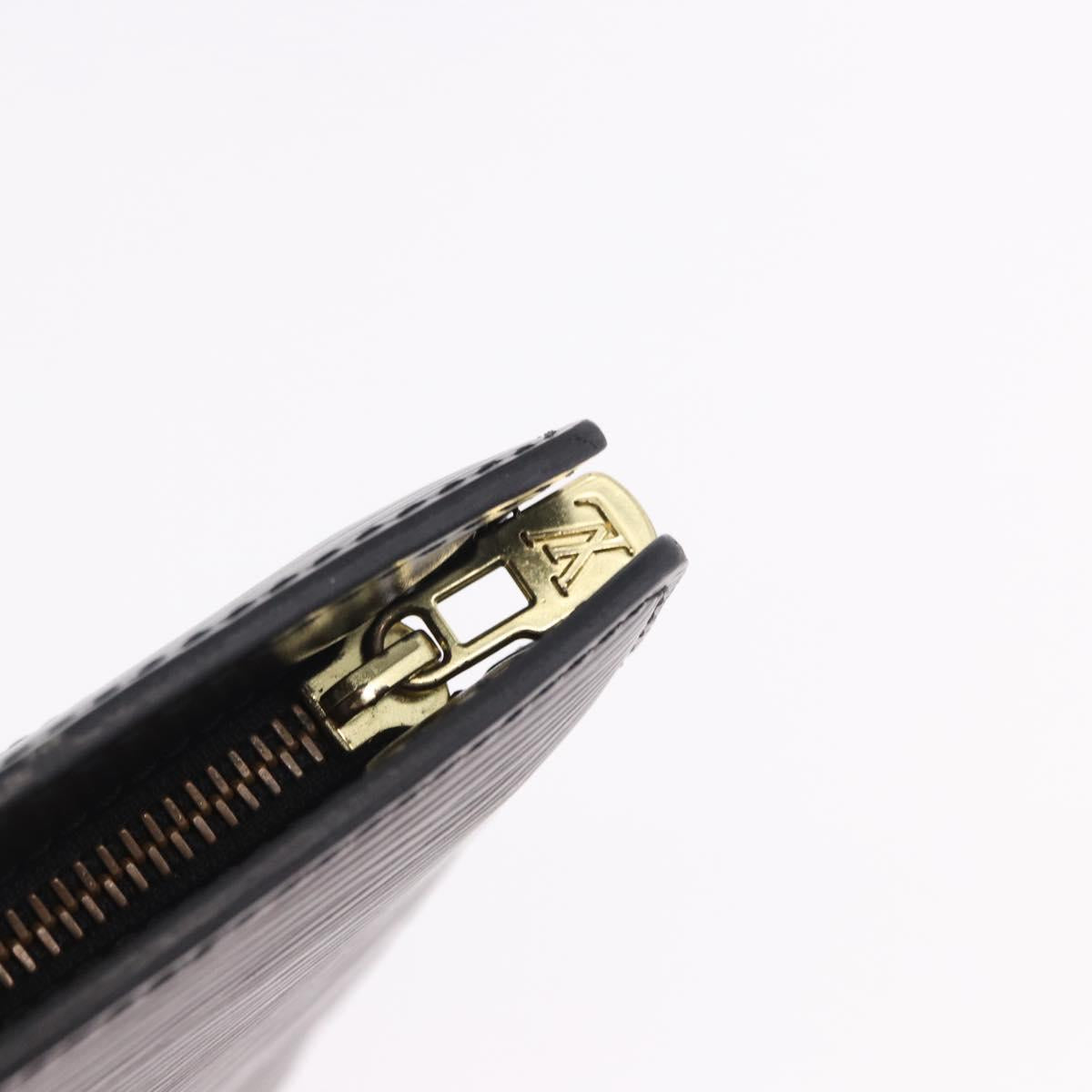 LOUIS VUITTON Epi Pochette Homme Clutch Bag Black M52522 LV Auth mr2787