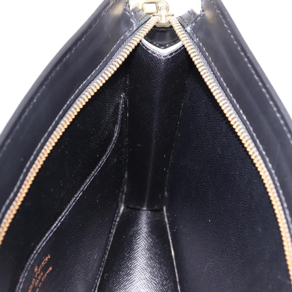 LOUIS VUITTON Epi Pochette Homme Clutch Bag Black M52522 LV Auth mr2787