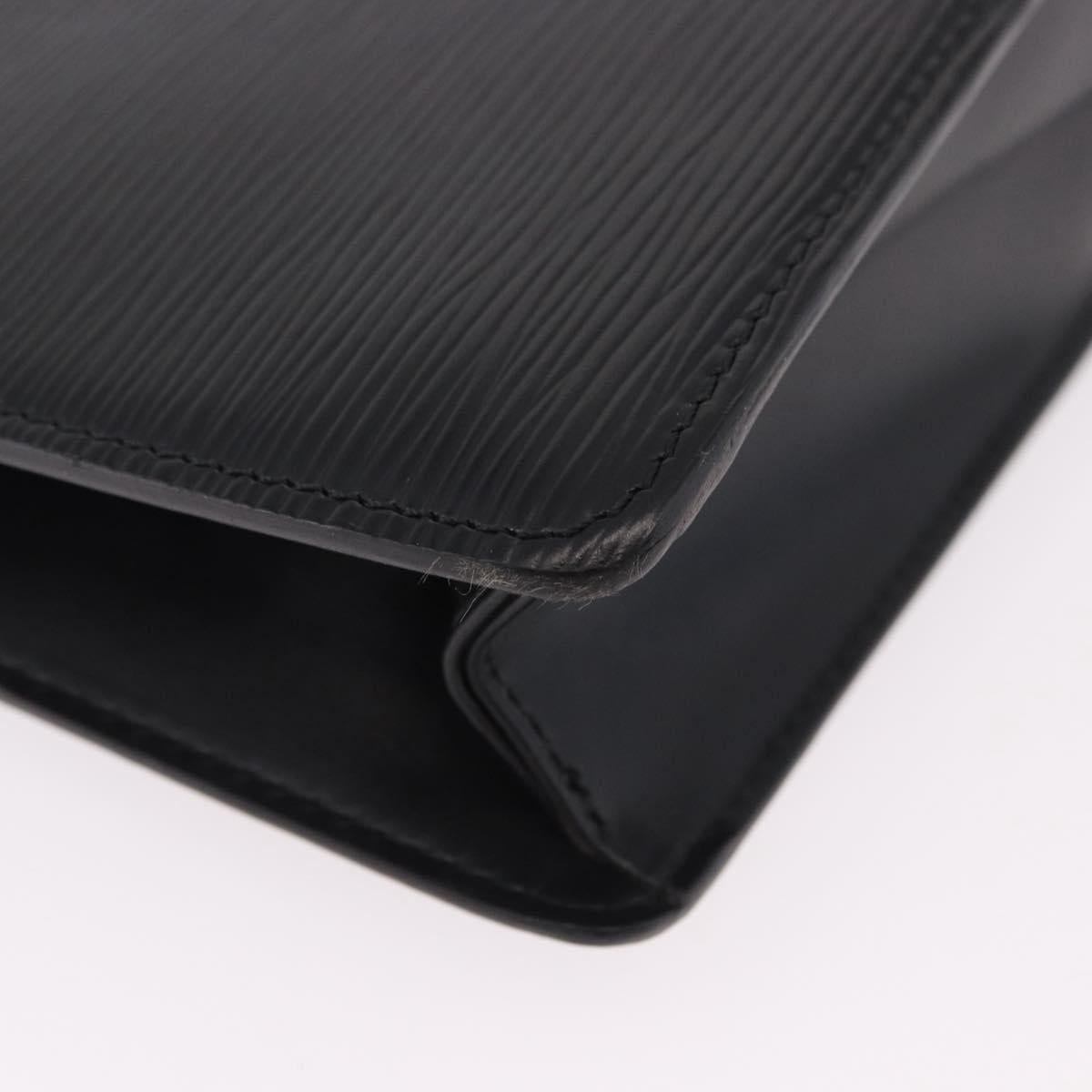 LOUIS VUITTON Epi Pochette Homme Clutch Bag Black M52522 LV Auth mr2787