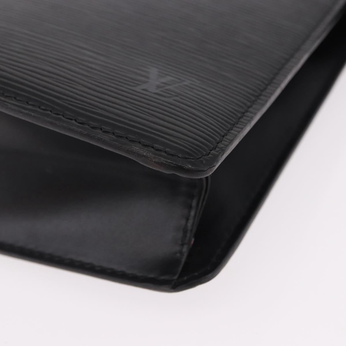 LOUIS VUITTON Epi Pochette Homme Clutch Bag Black M52522 LV Auth mr2787