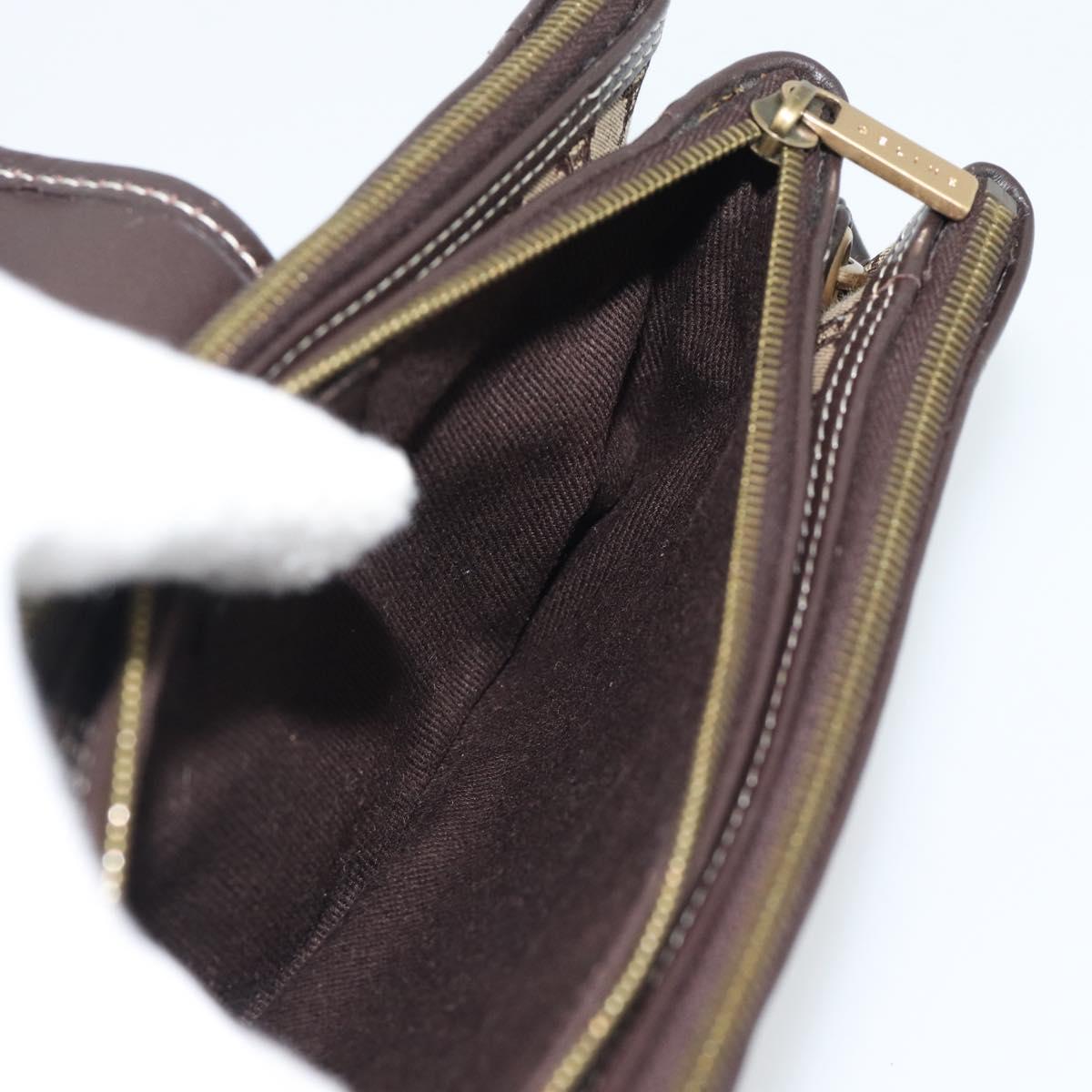 CELINE Macadam Canvas Hand Bag Brown Gold Auth mr2790V
