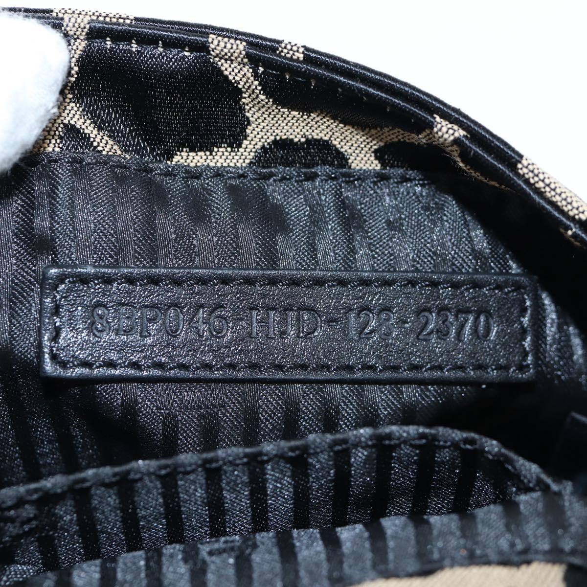 FENDI Mia Chain Shoulder Bag Nylon Black Gold Auth mr2793V
