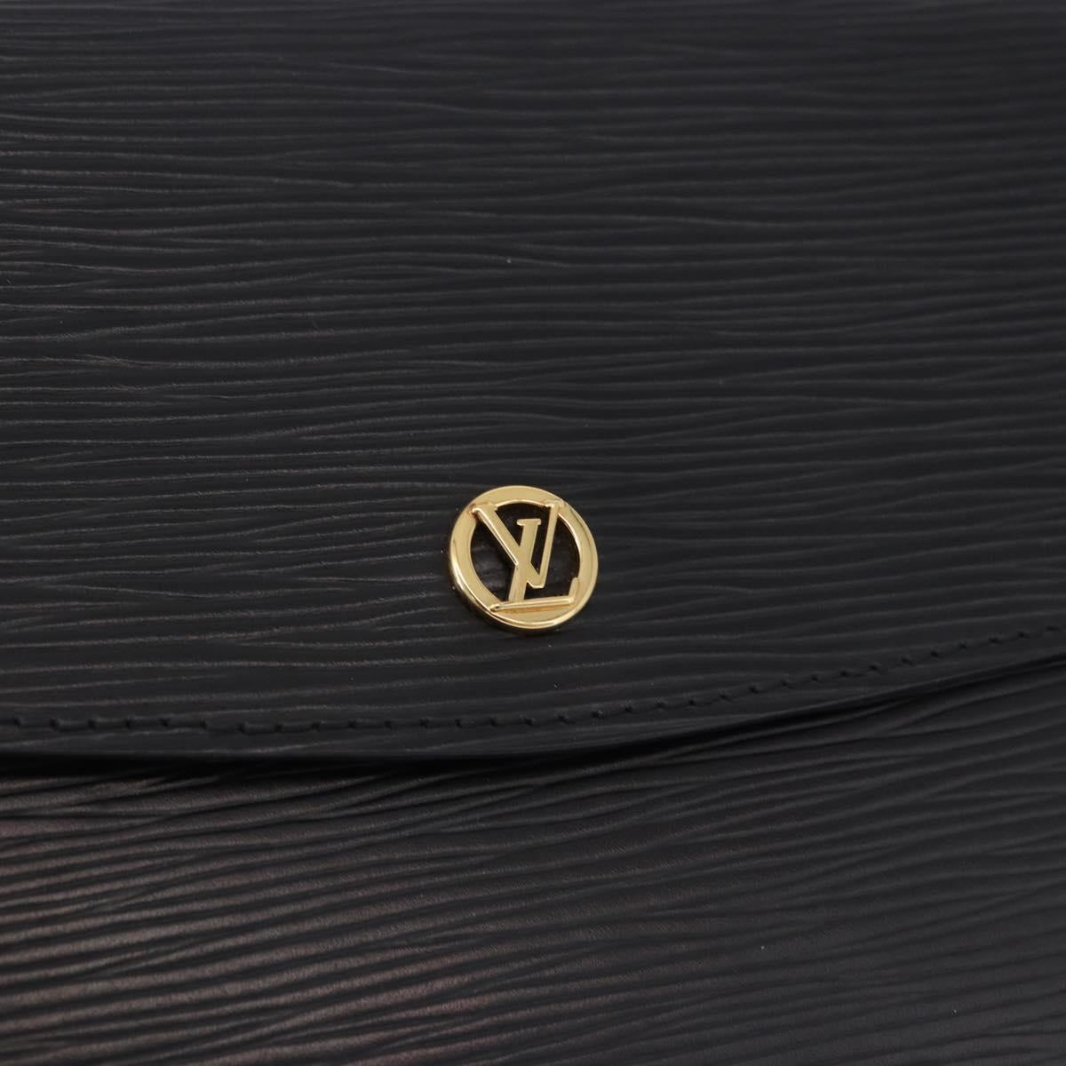 LOUIS VUITTON Epi Montaigne 27 Clutch Bag Black M52652 LV Auth mr2795