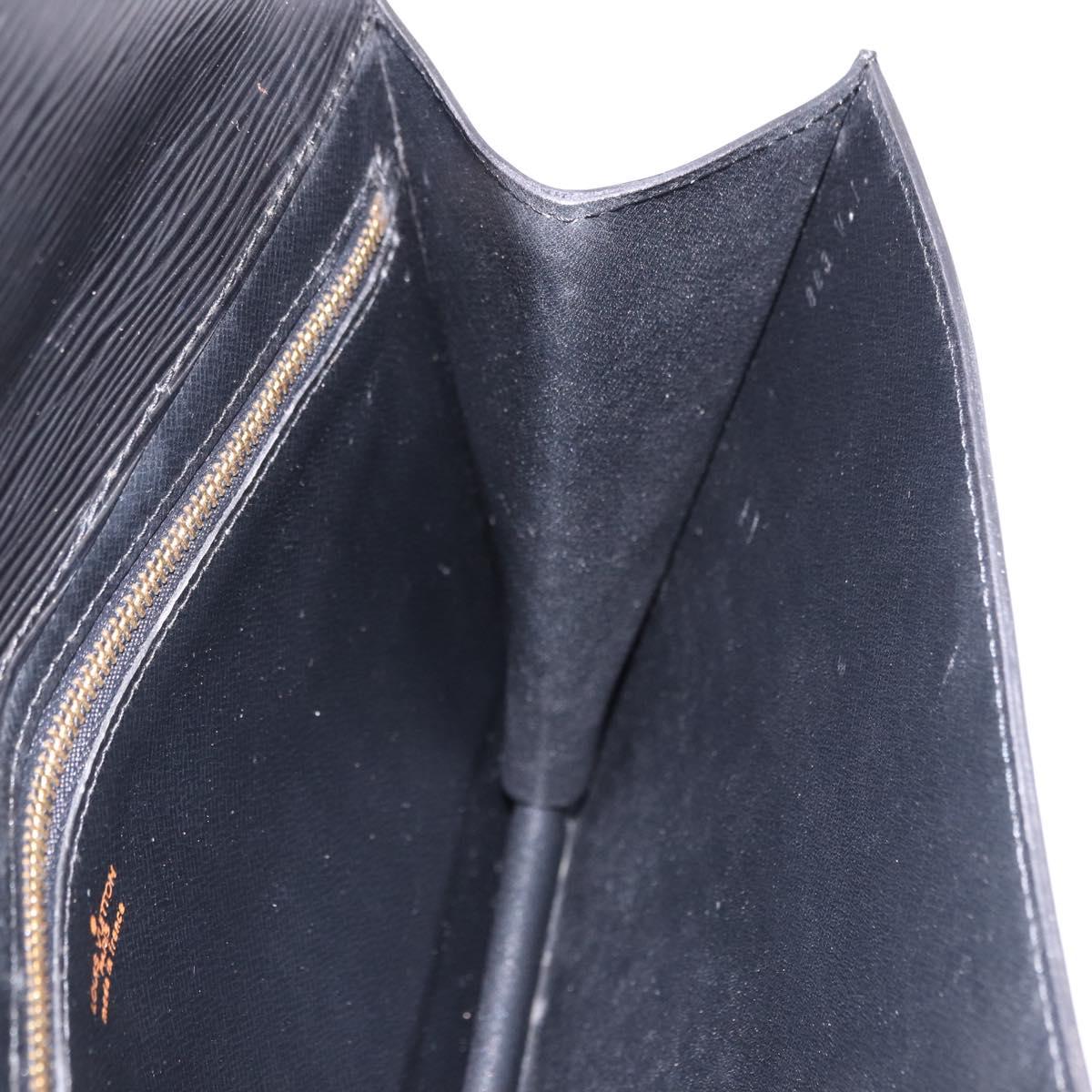 LOUIS VUITTON Epi Montaigne 27 Clutch Bag Black M52652 LV Auth mr2795