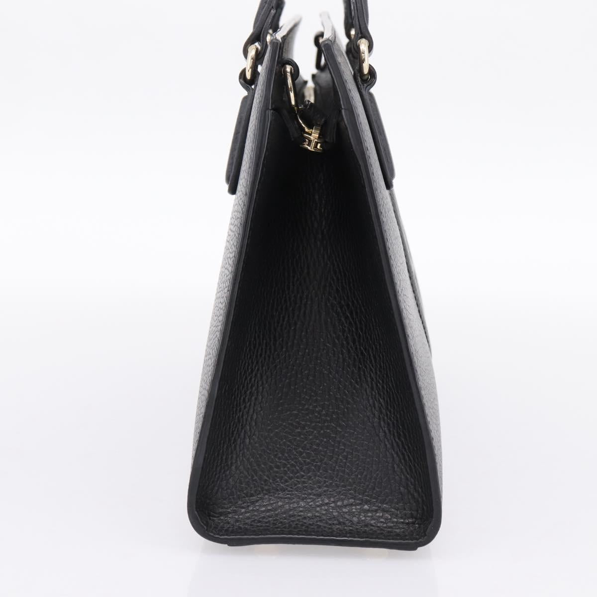 GUCCI Soho Hand Bag Leather Black Gold 431571 Auth mr2816
