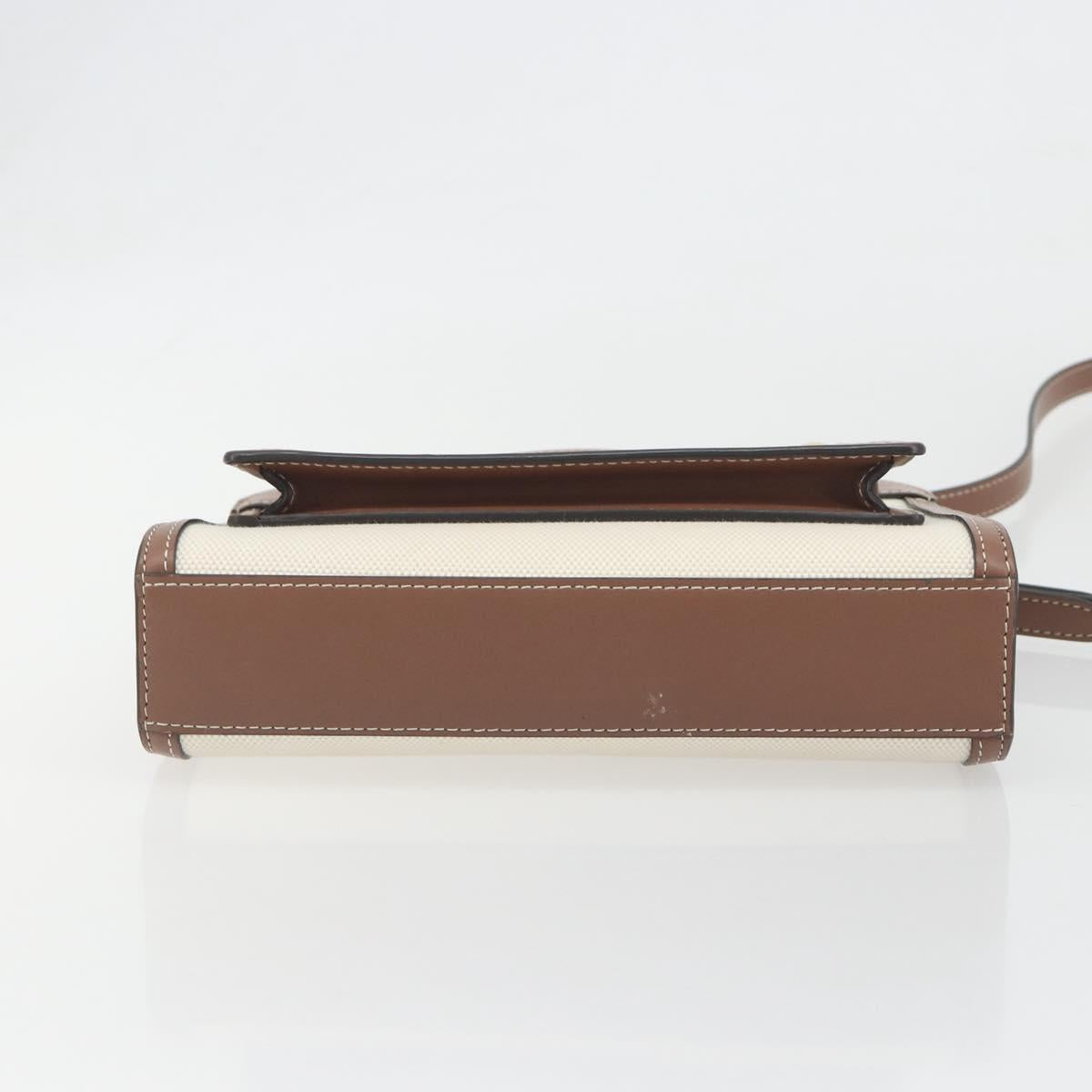 BURBERRY Shoulder Bag Canvas 2way Brown Gold Auth mr2830V