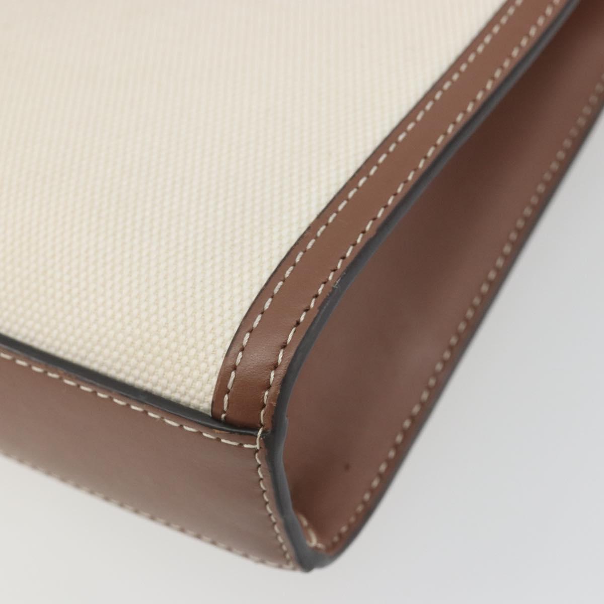 BURBERRY Shoulder Bag Canvas 2way Brown Gold Auth mr2830V