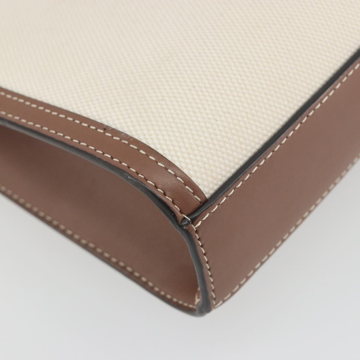 BURBERRY Shoulder Bag Canvas 2way Brown Gold Auth mr2830V