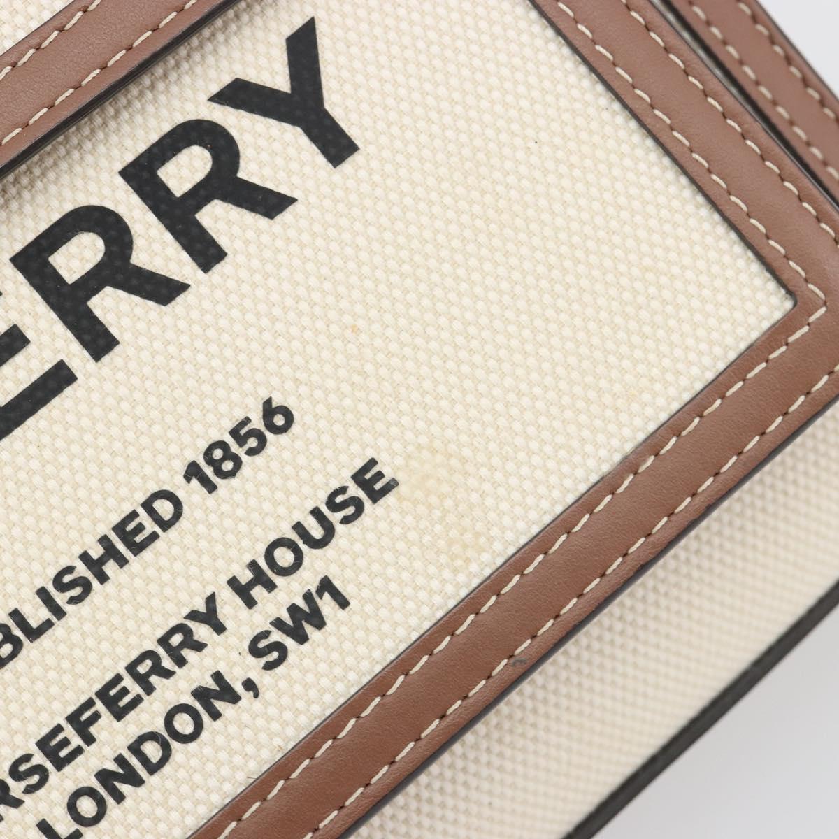 BURBERRY Shoulder Bag Canvas 2way Brown Gold Auth mr2830V