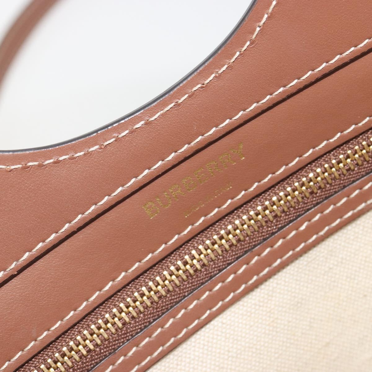 BURBERRY Shoulder Bag Canvas 2way Brown Gold Auth mr2830V