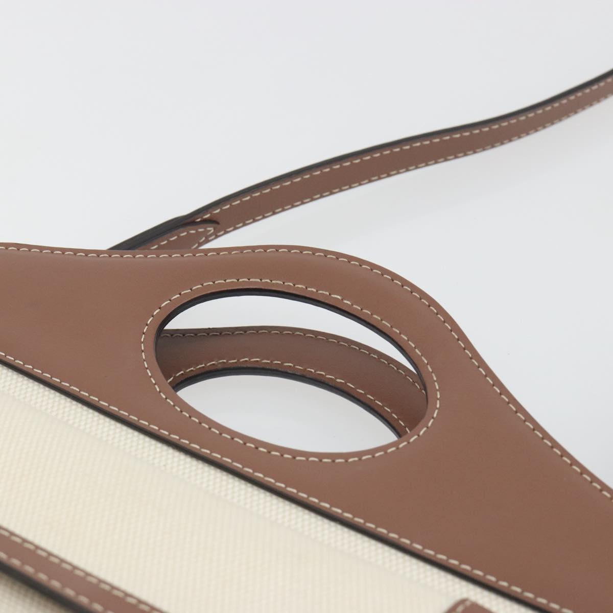 BURBERRY Shoulder Bag Canvas 2way Brown Gold Auth mr2830V