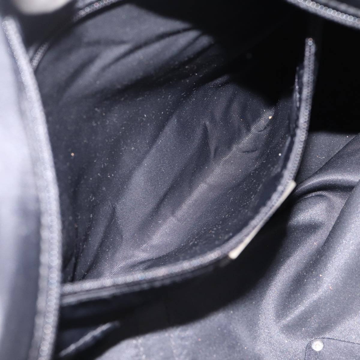 PRADA Tote Bag Nylon Black Silver Auth mr2834
