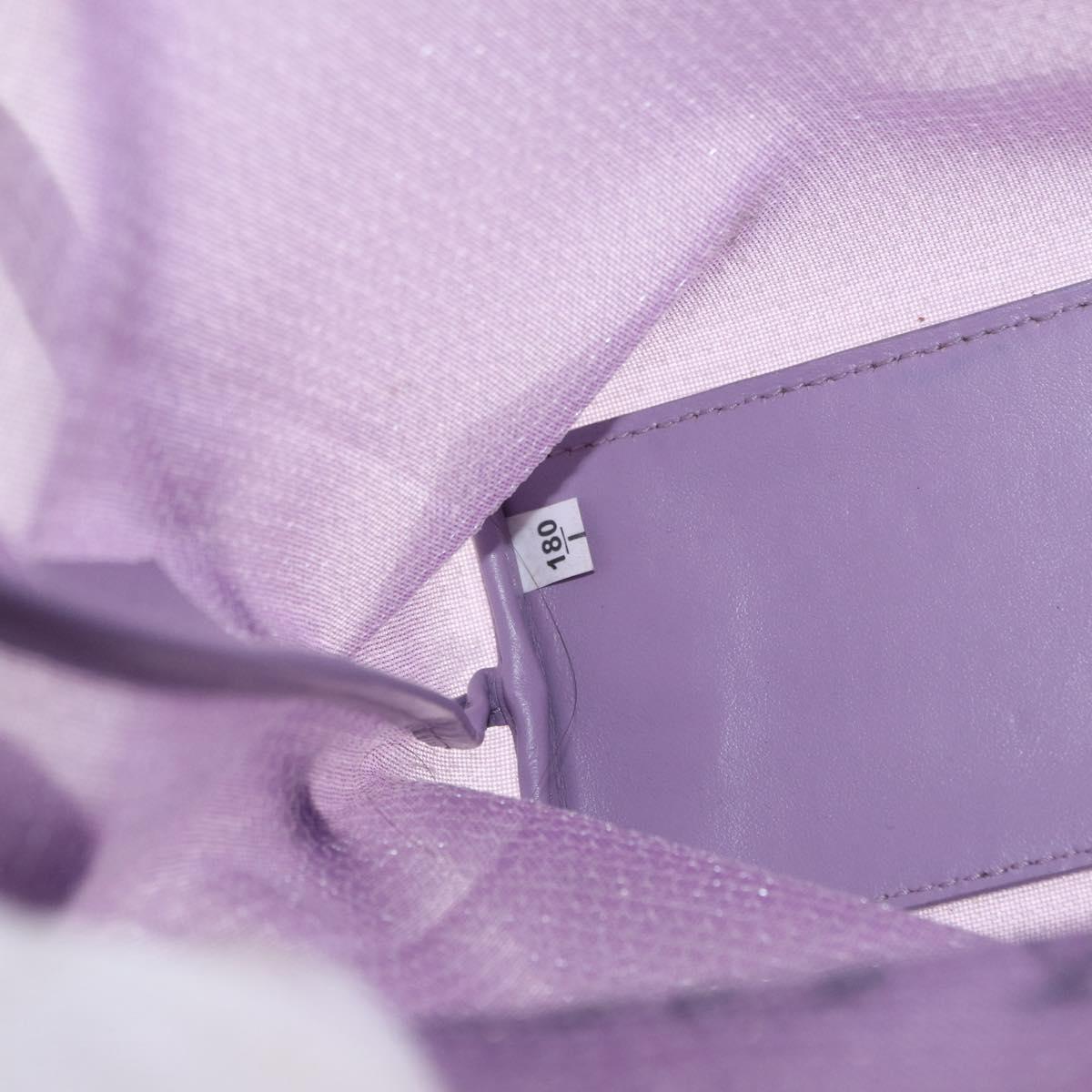 PRADA Hand Bag Mesh Sequins Purple Silver Auth mr2840