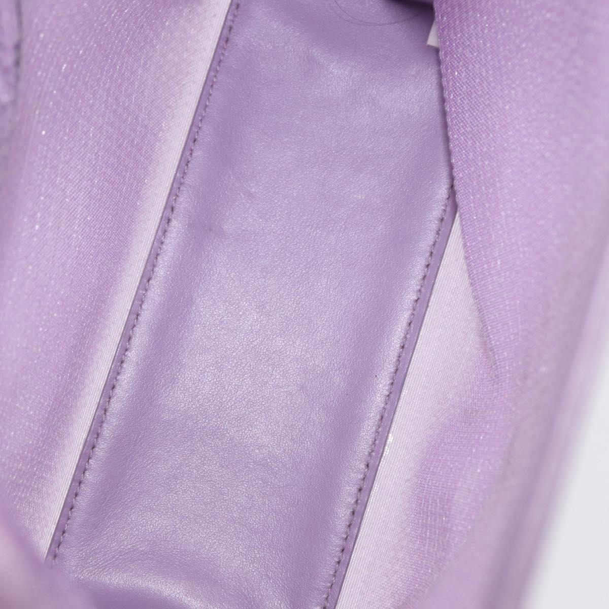 PRADA Hand Bag Mesh Sequins Purple Silver Auth mr2840