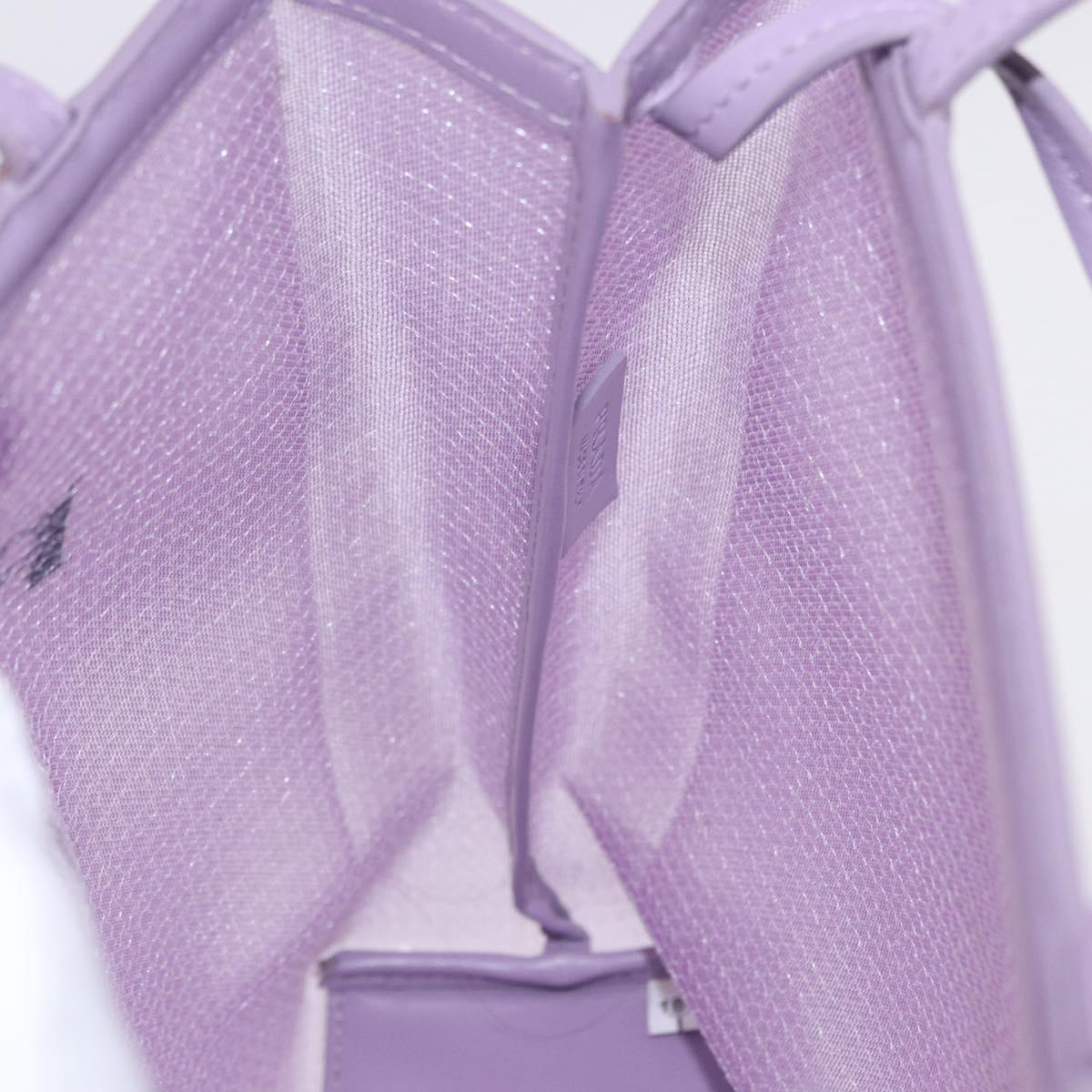 PRADA Hand Bag Mesh Sequins Purple Silver Auth mr2840