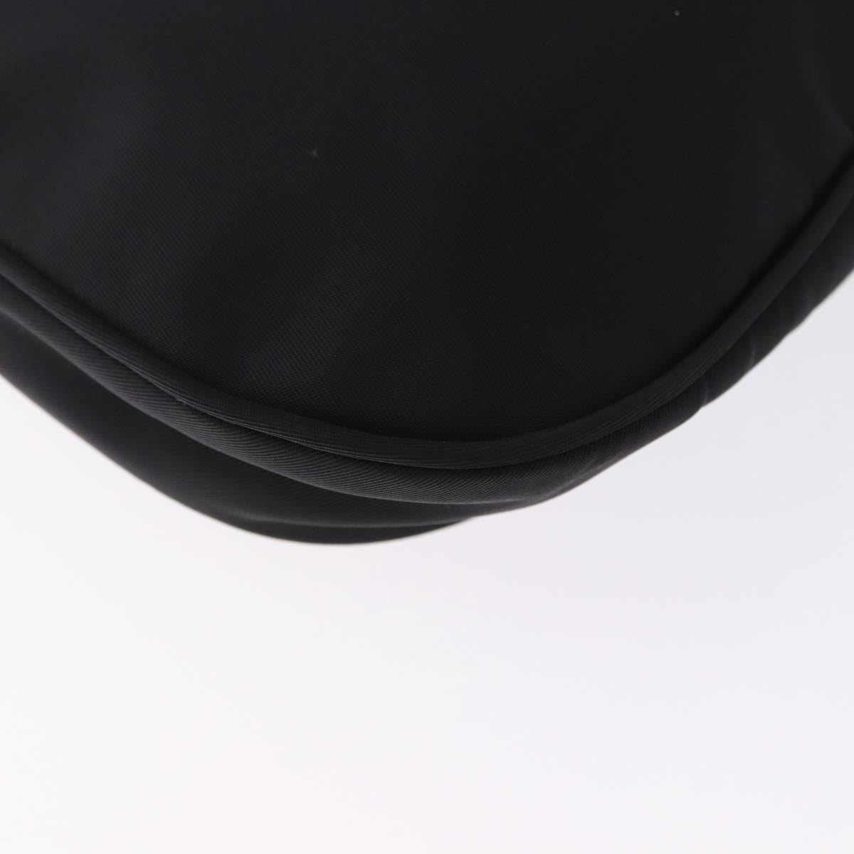 PRADA Hand Bag Nylon Black Silver Auth mr2842A