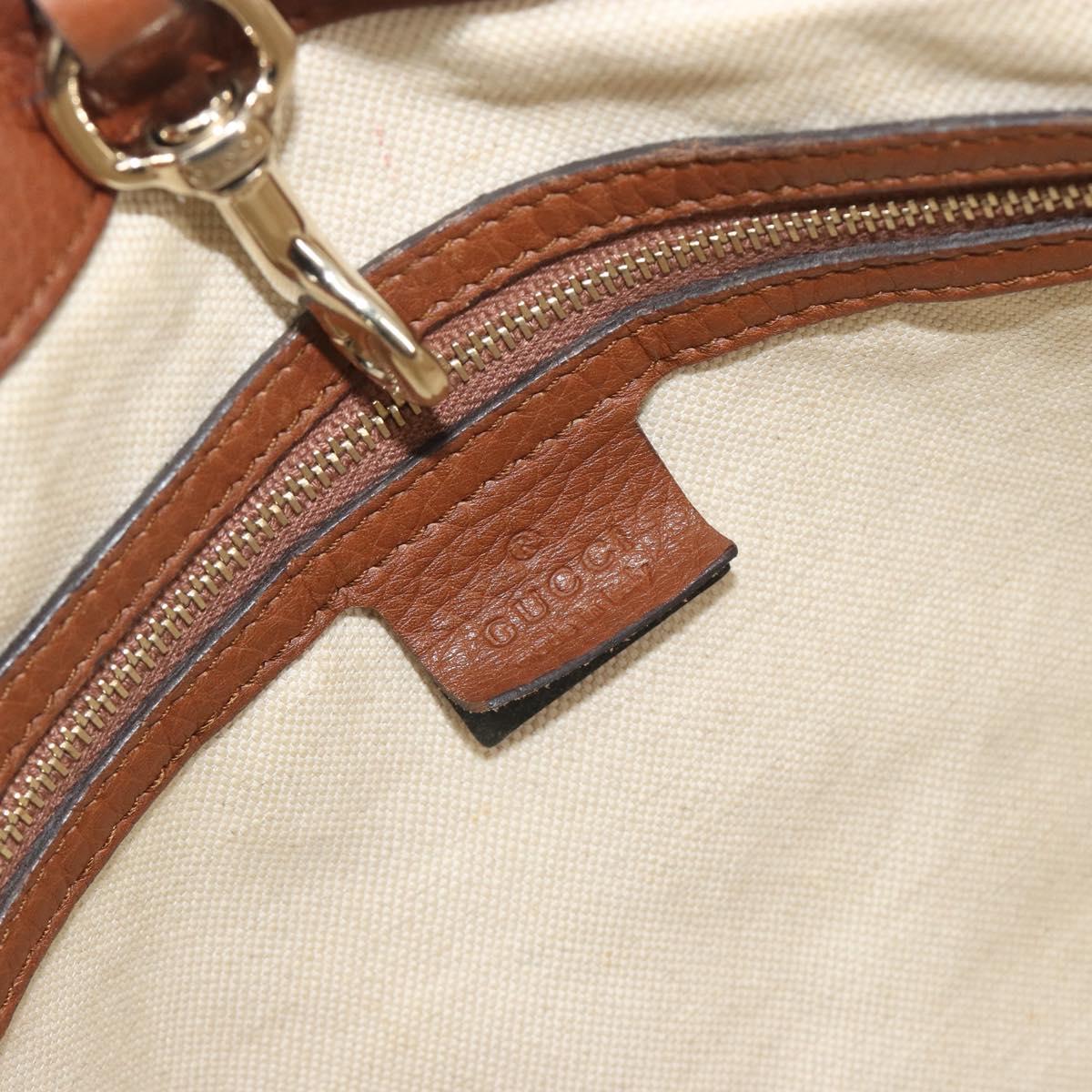 GUCCI GG Canvas Tote Bag Beige Gold 269945 Auth mr2849