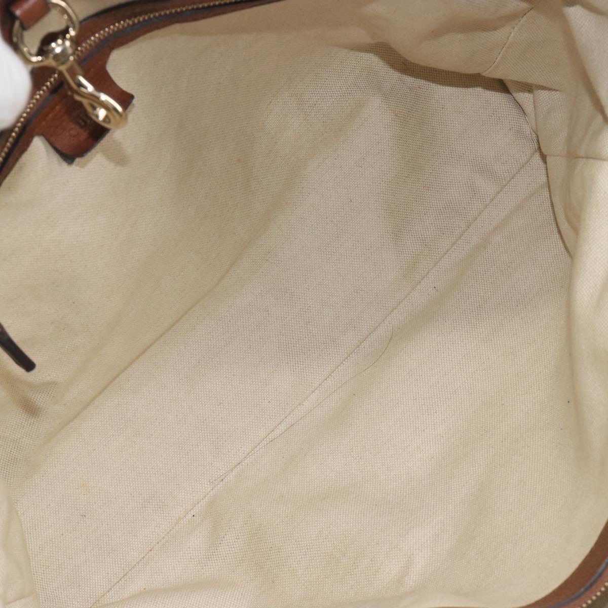 GUCCI GG Canvas Tote Bag Beige Gold 269945 Auth mr2849