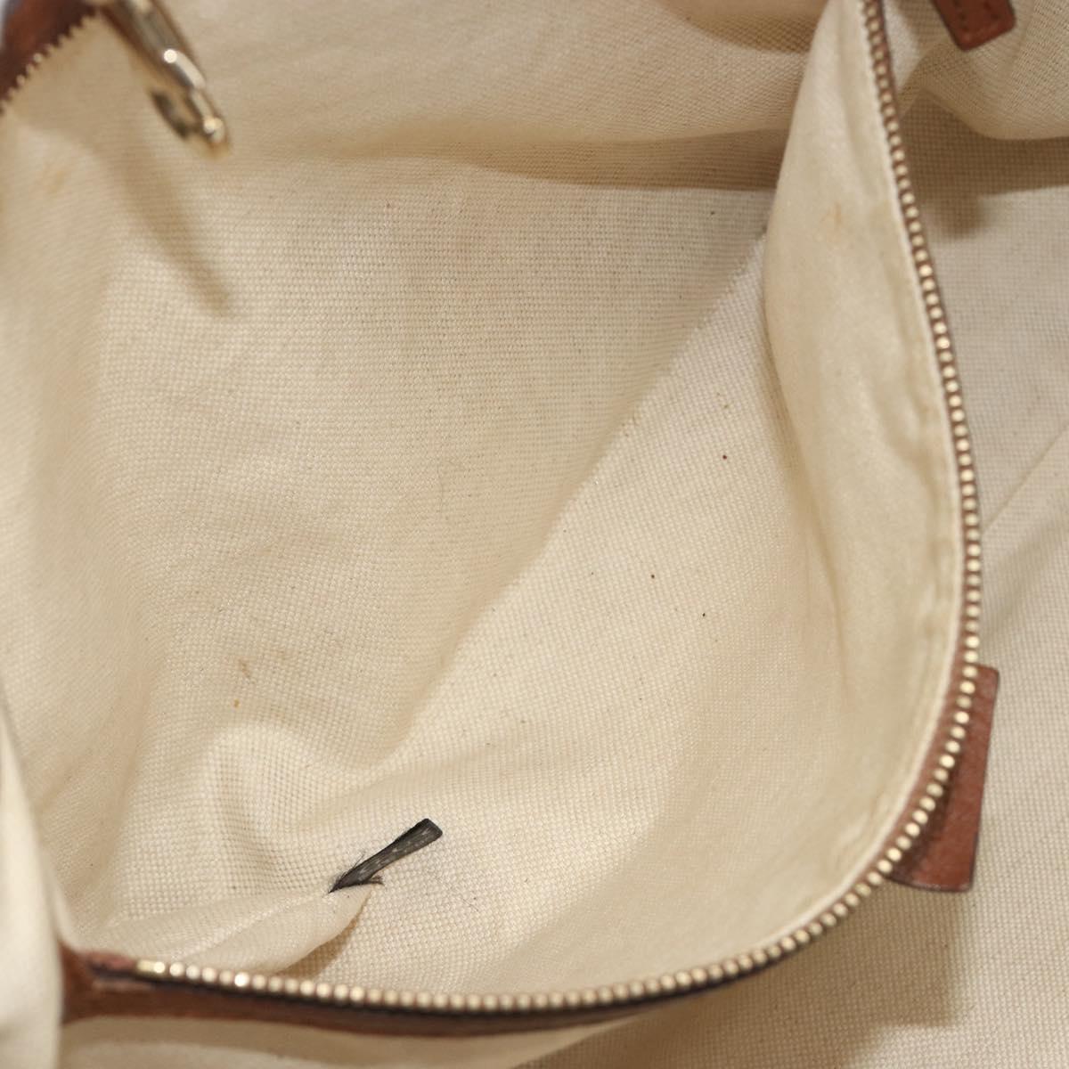 GUCCI GG Canvas Tote Bag Beige Gold 269945 Auth mr2849