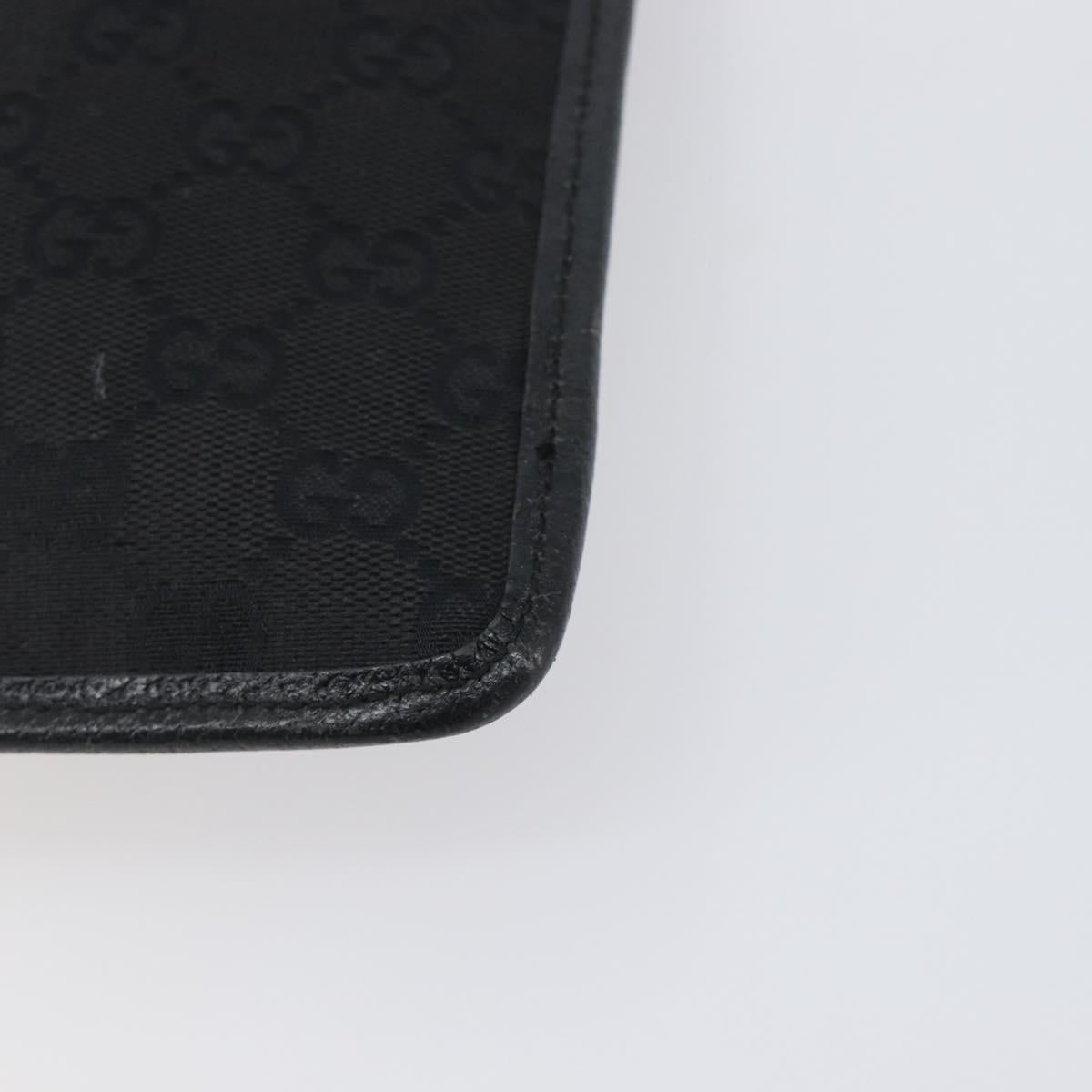 GUCCI GG Canvas Shoulder Bag Black Silver 27639 Auth mr2854